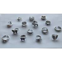 Набор 15 колец из нержавеющей стали на пальцы в стиле Бохо под серебро 