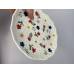 Тарелка белая в цветы фактурная тарелка необычная тарелка