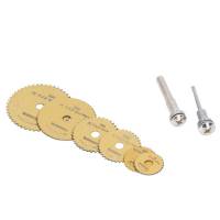 Набір відрізних кругів 6шт і 2 тримача, дискових пил 22-50мм, HSS