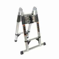 Лестница телескопическая 2.9м+2.9м, складная стремянка, нержавеющая сталь