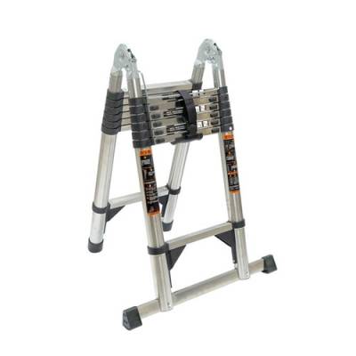 Лестница телескопическая 2.9м+2.9м, складная стремянка, нержавеющая сталь