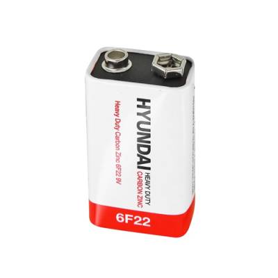 Батарейка крона HYUNDAI Heavy Duty 6F22 9В, батарея, солевая
