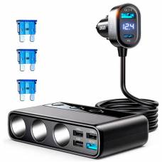 Разветвитель прикуривателя для авто 12-24В 9в1 JR-CL06 154Вт PD QC3.0 Разветвитель прикуривателя для авто 12-24В 9в1 JR-CL06 154Вт PD QC3.0