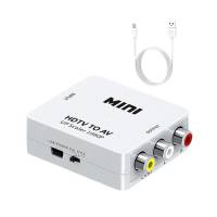  Конвертер HDMI - AV, RCA, видео, аудио, белый