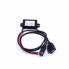 Преобразователь напряжения 12В-5В 3А 2xUSB, скрытая проводка авто