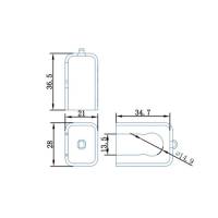 Корпусна силова клема 200А М8-М6 для акб LiFePO4, з кришкою, пара