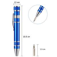 Викрутка прецизійна з 8 бітами, магнітна, ручка, кольори