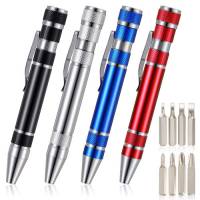 Викрутка прецизійна з 8 бітами, магнітна, ручка, кольори