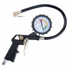 Пистолет для накачивания колес шин с манометром 0-220psi 0-16бар