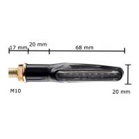 Указатели поворота динамические LED для мотоцикла, поворотники, пара, желтые