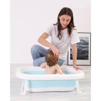 Складная детская ванночка, цвета синий, розовый и зеленый, модель S длина 76см.