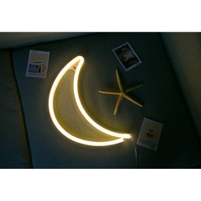 Неоновий світильник LED Lights moon Декоративна LED лампа місяцьдля прикраси та дизайну інтер'єру нічник