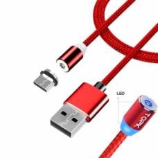 USB Type-C магнитный кабель Xiaomi Huawei LG, нейлон 2.4А 2м