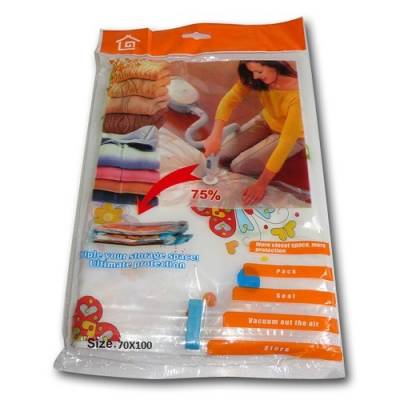 Вакуумный пакет мешок для хранения одежды вещей 70x100см