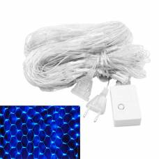 Гирлянда светодиодная новогодняя синяя Сетка 180 LED 2 x 1.8м Гирлянда светодиодная новогодняя синяя Сетка 180 LED 2 x 1.8м
