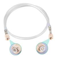 Заправочный шланг для фреона R410 R22, 0.9м, 1/4-1/4, прозрачный