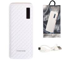 POWER BANK ВНЕШНИЙ АККУМУЛЯТОР 5000МАЧ 2XUSB ЖК ФОНАРИК