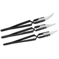 Набор пинцетов 3шт антистатические с керамическим наконечником, нержавейка