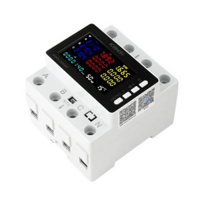 Wi-Fi счетчик электроэнергии трёхфазный 220В 80А DIN, защиты, KWS-306WF
