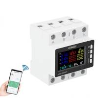 Wi-Fi счетчик электроэнергии трёхфазный 220В 80А DIN, защиты, KWS-306WF