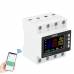 Wi-Fi счетчик электроэнергии трёхфазный 220В 80А DIN, защиты, KWS-306WF