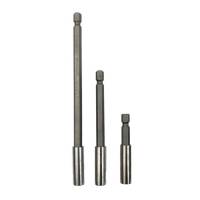 Набір тримачів біт магнітних 3шт 1/4" 75/100/150мм, шестигранні, хром