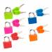 Замок навесной висячий мини 22мм, стальная дужка, 2 ключа, цветные