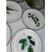 Тарелки керамические с разными рисунками растений, 6 видов