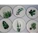 Тарілки керамічні з різними малюнками рослин, 6 видыв