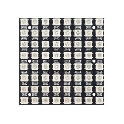 Матрица светодиодная WS2812B-64 8x8 RGB, адресная LED панель