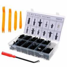 Набор автомобильных крепежей 690шт, пистоны, клипсы, комплект съемников Набор автомобильных крепежей 690шт, пистоны, клипсы, комплект съемников