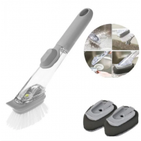 Универсальная щетка для мытья посуды с дозатором моющего средства 