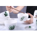 Супницы керамические, супницы с рисунками растений, чашки фарфоровые для супа 6 видов
