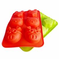 Силіконові формочки для тістечок, кексів, мафінів, капкейків, тортів, 26х17 см. свинка міккі кот