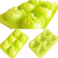 Силіконові формочки для тістечок, кексів, мафінів, капкейків, тортів, 26х17 см. свинка міккі кот