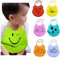 Детский фартук силиконовый слюнявчик  для кормления малышей 