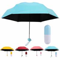 Компактный зонтик с капсулой для удобного хранения женские и мужские модели