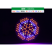  Фітолампи фіто лампа для рослин, повний спектр E27, 120LED 80 Вт
