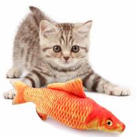 Мягкая игрушка рыба красный карп 40 см. для кошек кота с кошачьей мятой 
