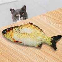 Мягкая игрушка рыба карась 40 см. для кошек кота с кошачьей мятой 