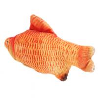 Мягкая игрушка рыба красный карп 40 см. для кошек кота с кошачьей мятой 