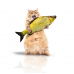 Мягкая игрушка рыба карась 40 см. для кошек кота с кошачьей мятой 