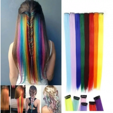 Цветные пряди на заколках для наращивания волос, 50см, 10шт