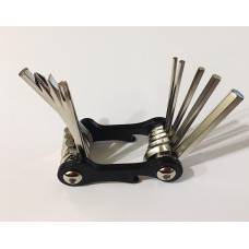 Шестигранник-мультитул мультиключ велосипедный маленький 9 в 1
