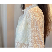 Кофта с кружевами прозрачная стиль 2020