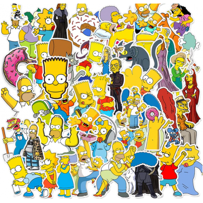 Стікери Simpsons, наклейки, 50 шт