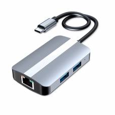 USB 3.0 Type-C - RJ45 Ethernet LAN адаптер и хаб 2x USB 2.0 3.0 SD TF USB 3.0 Type-C - RJ45 Ethernet LAN адаптер и хаб 2x USB 2.0 3.0 SD TF