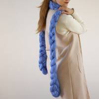 Шарф крупной вязки, вязаный шарфик, шарф, шарф крупной вязки из мериноса