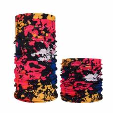 Баф бандана-трансформер, шарф из микрофибры, 12 клякса
