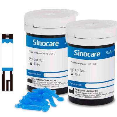 100 тест-полосок и 100 ланцентов игл для глюкометра Sannuo GA-3, расходники